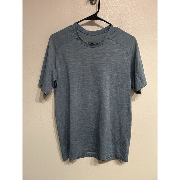Lululemon Mens Medium Metal Vent Tech Short Sleeve Shirt Light Blue - Picture 1 of 7